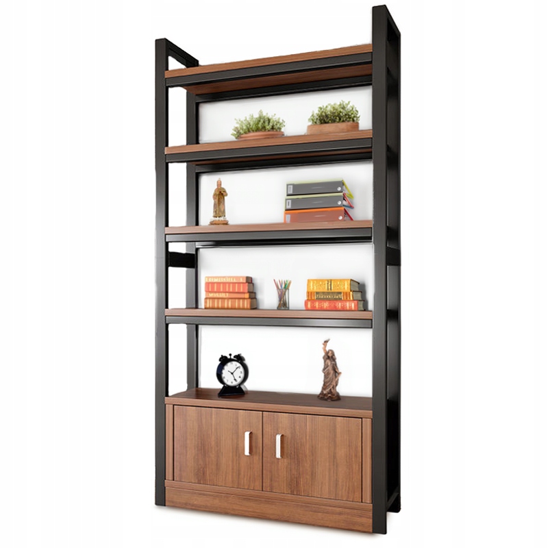 Regál Na Knihy Kovový Rám Veľký Široký Loft 80 CM