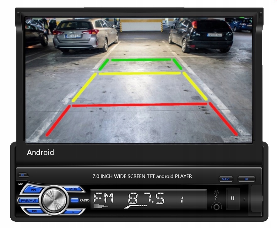 RADIO 1-DIN ANDROID 10.1 WiFi BLUETOOTH GPS 32GB Przekątna ekranu 7