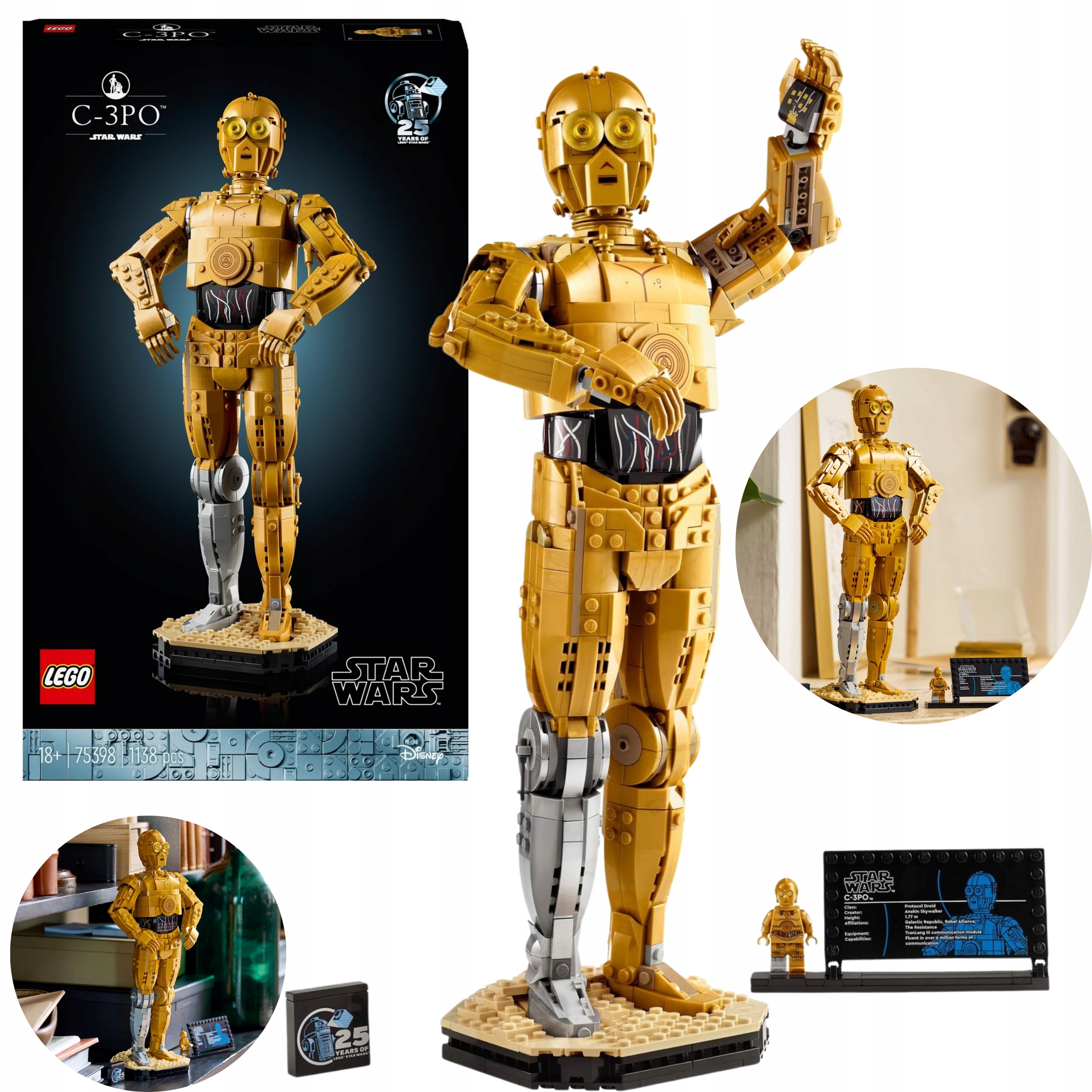 Lego Star Wars Zestaw Klocków Figurka Figurki Klocki Premium C-3PO