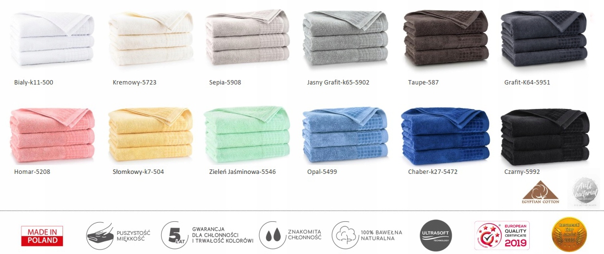 ZWOLTEX Ręcznik Paulo 3 bawełna EGIPSKA 70x140 Kolor niebieski