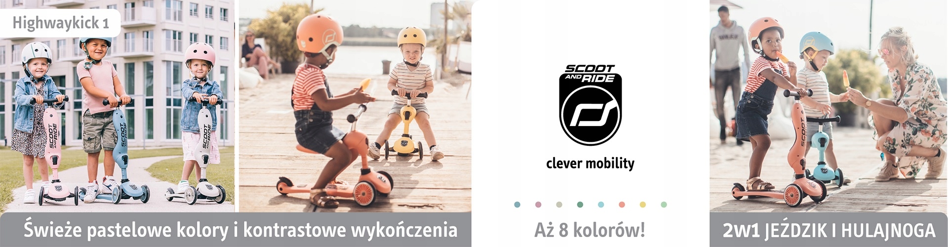 SCOOTANDRIDE Highwaykick 1 2w1 Jeździk i hulajnoga 1-5 lat Peach Liczba kół 3