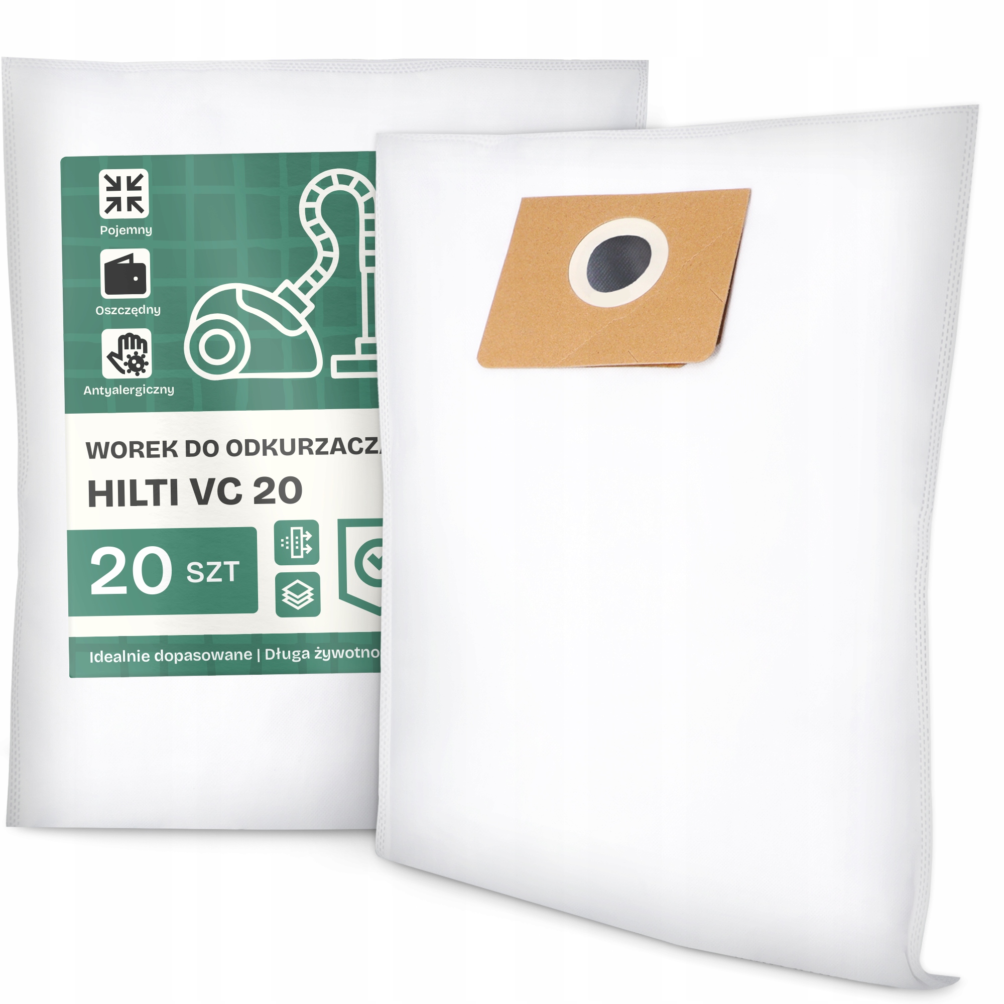 20 x Sáček Do Vysavače Hilti VC 20 Syntetický Velký Silný Sáček Sáčky G9