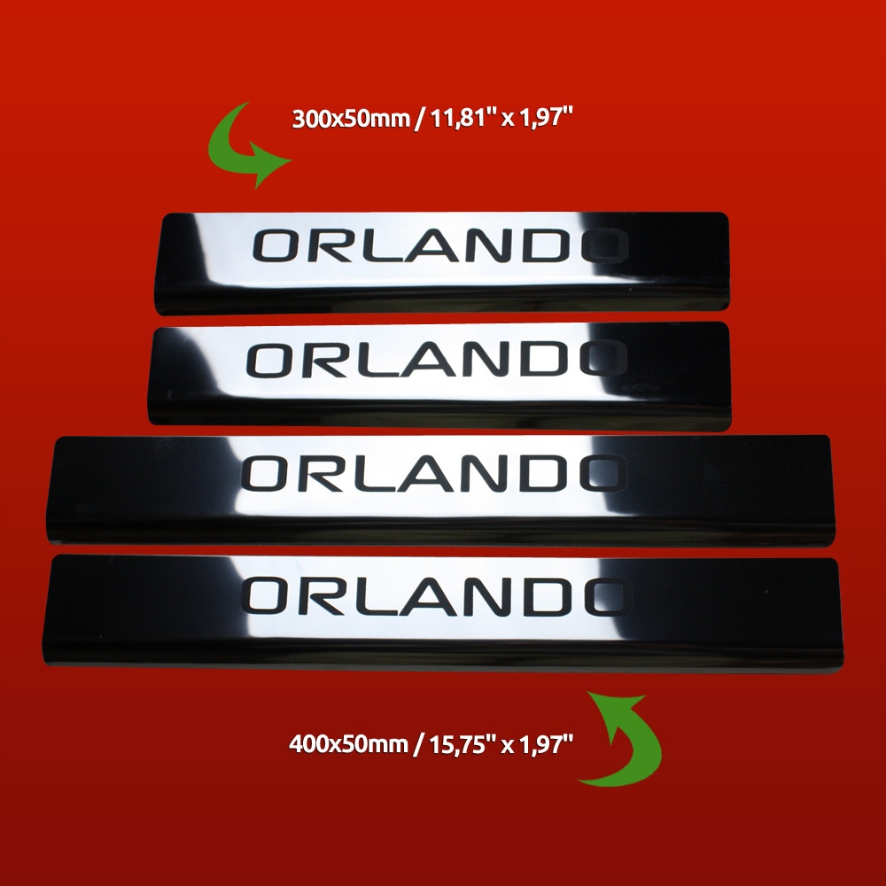 CHEVROLET ORLANDO Nakładki progowe ze stali nierdzewnej 304 Wykończenie poł EAN (GTIN) 8800156661733