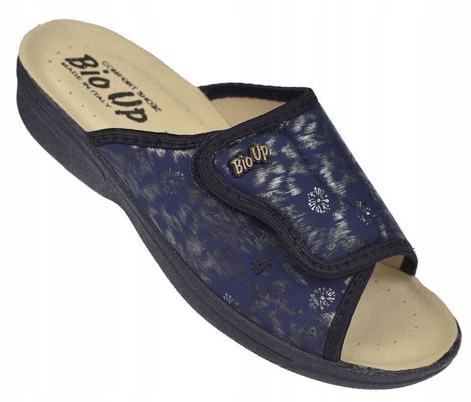 Pantofle zdravotní sandále na halušky, elastické, 1418 Nv, na suchý zip, velikost 38