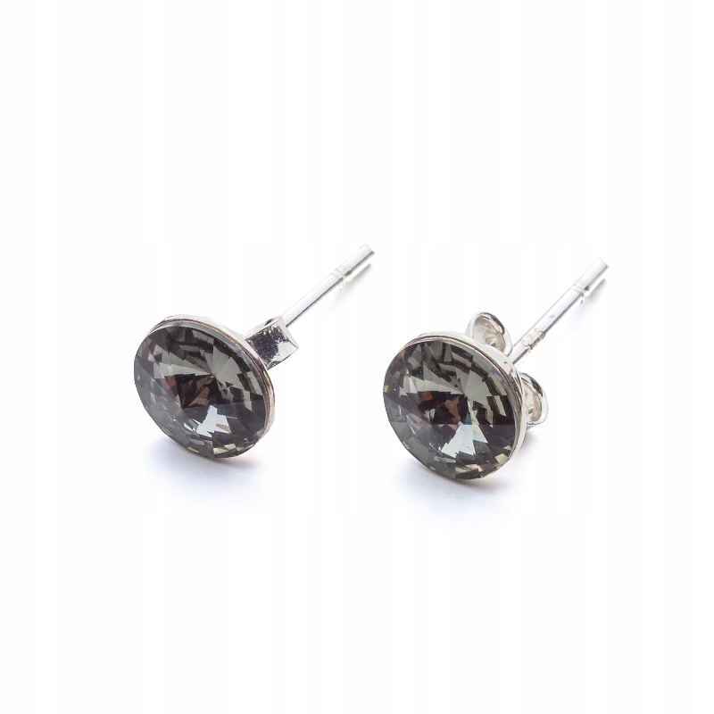 

Srebrne Kolczyki 925 z kr. Swarovski Rivoli 6mm Bd