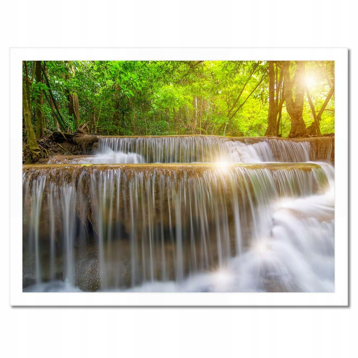 Plakáty v rámu 40x30 Asijská krajina Vodopád