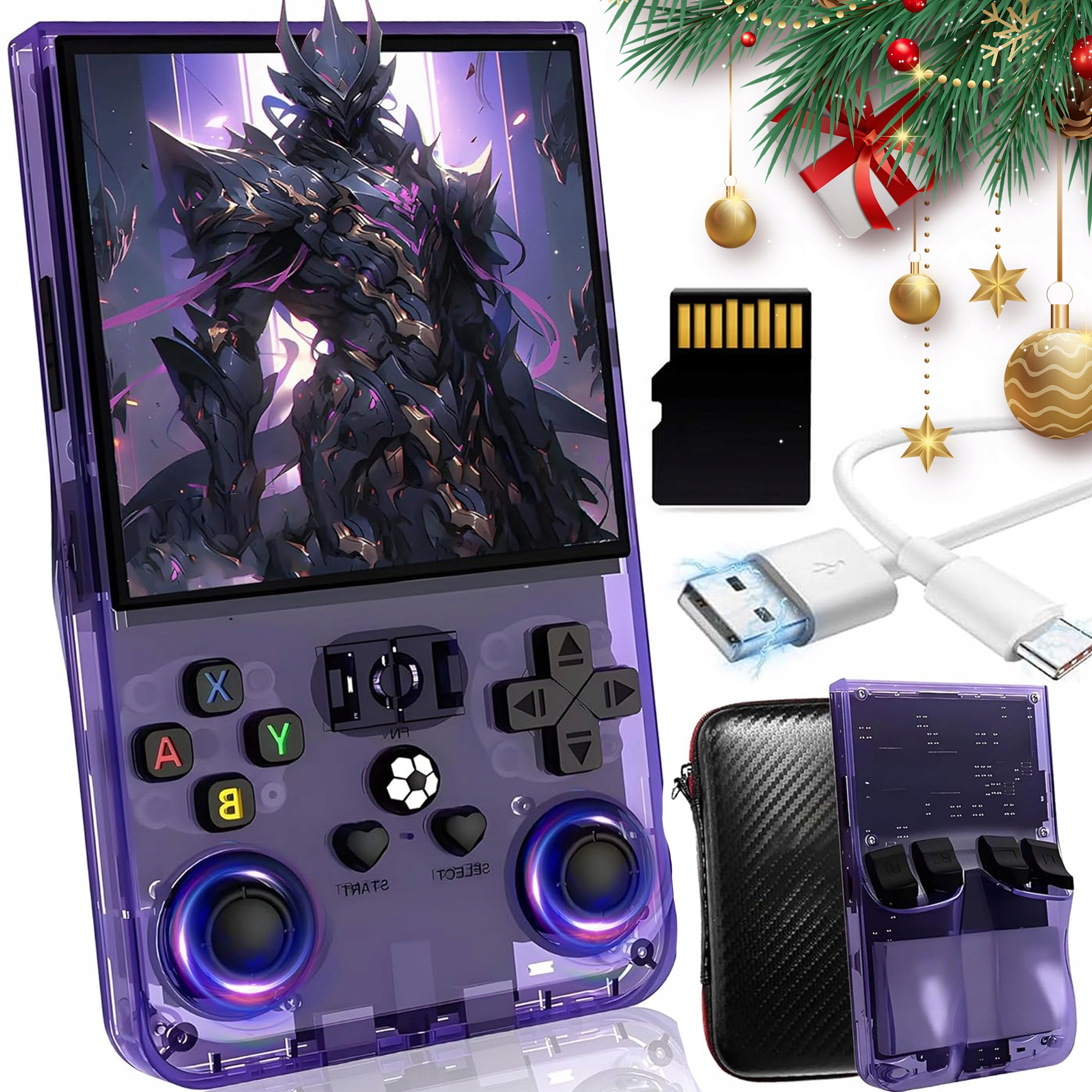 Herní Konzole R36MAX Ips 4,0PALCOVÁ Retro Herní Konzole Dva 3D Joysticky