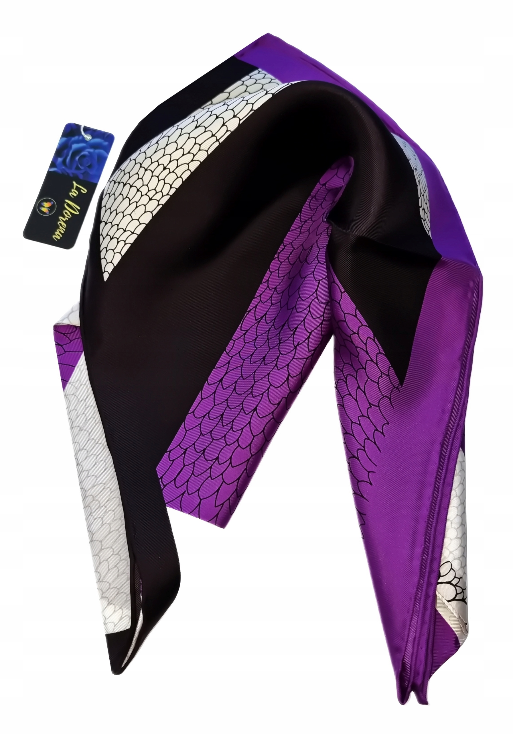 100% JEDWAB MARKOWA CHUSTA APASZKA JAKOŚĆ PREMIUM^ Marka LADORENA