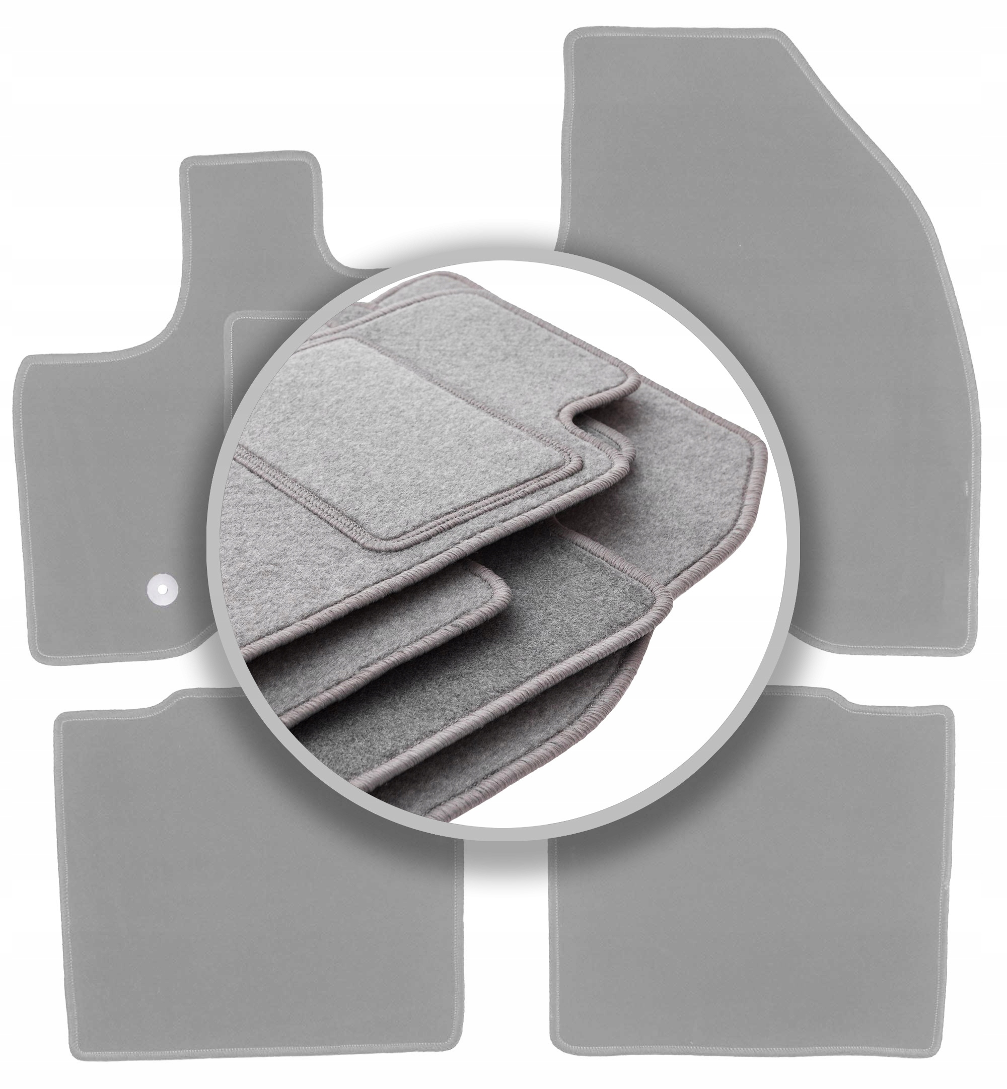 Velurové koberce Oslo šedé pro: Ford Explorer MK5 Suv 2010-2019