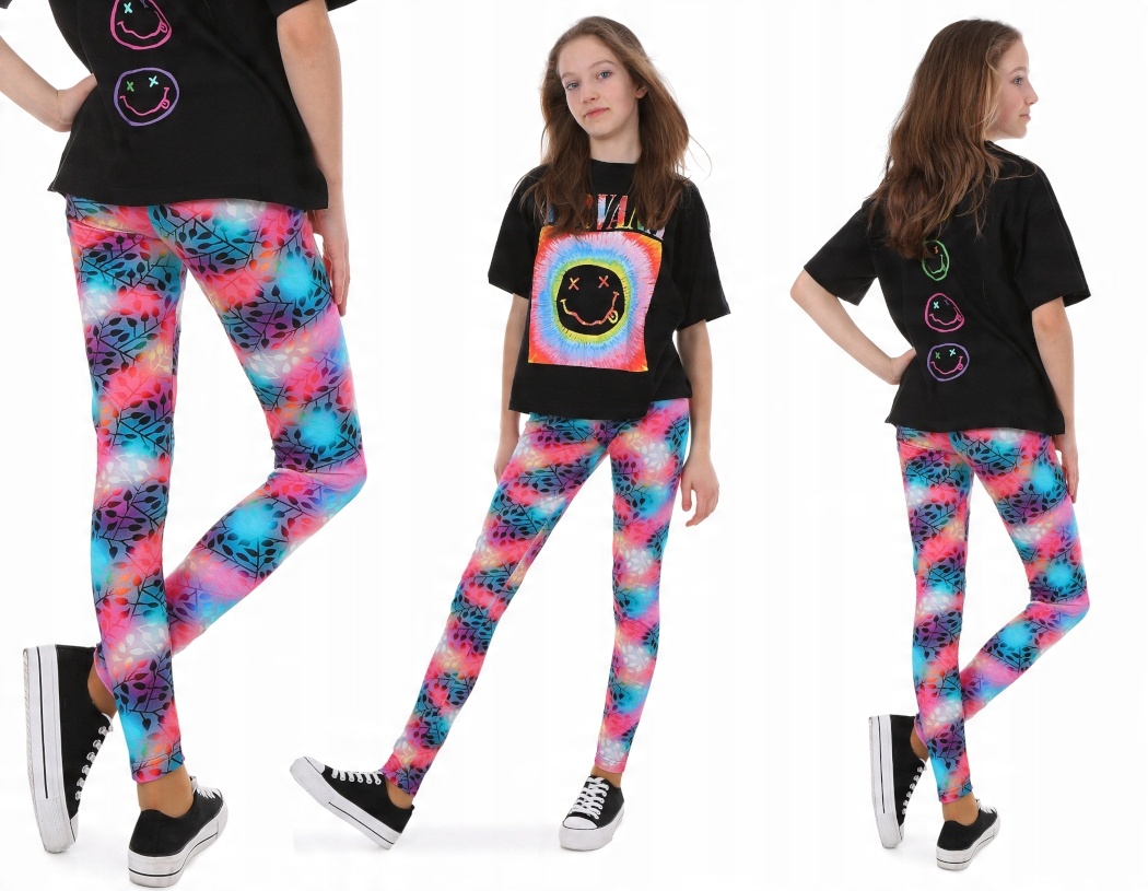 

Legginsy wzorzyste, Druk Cyfrowy 158 Kropek 07