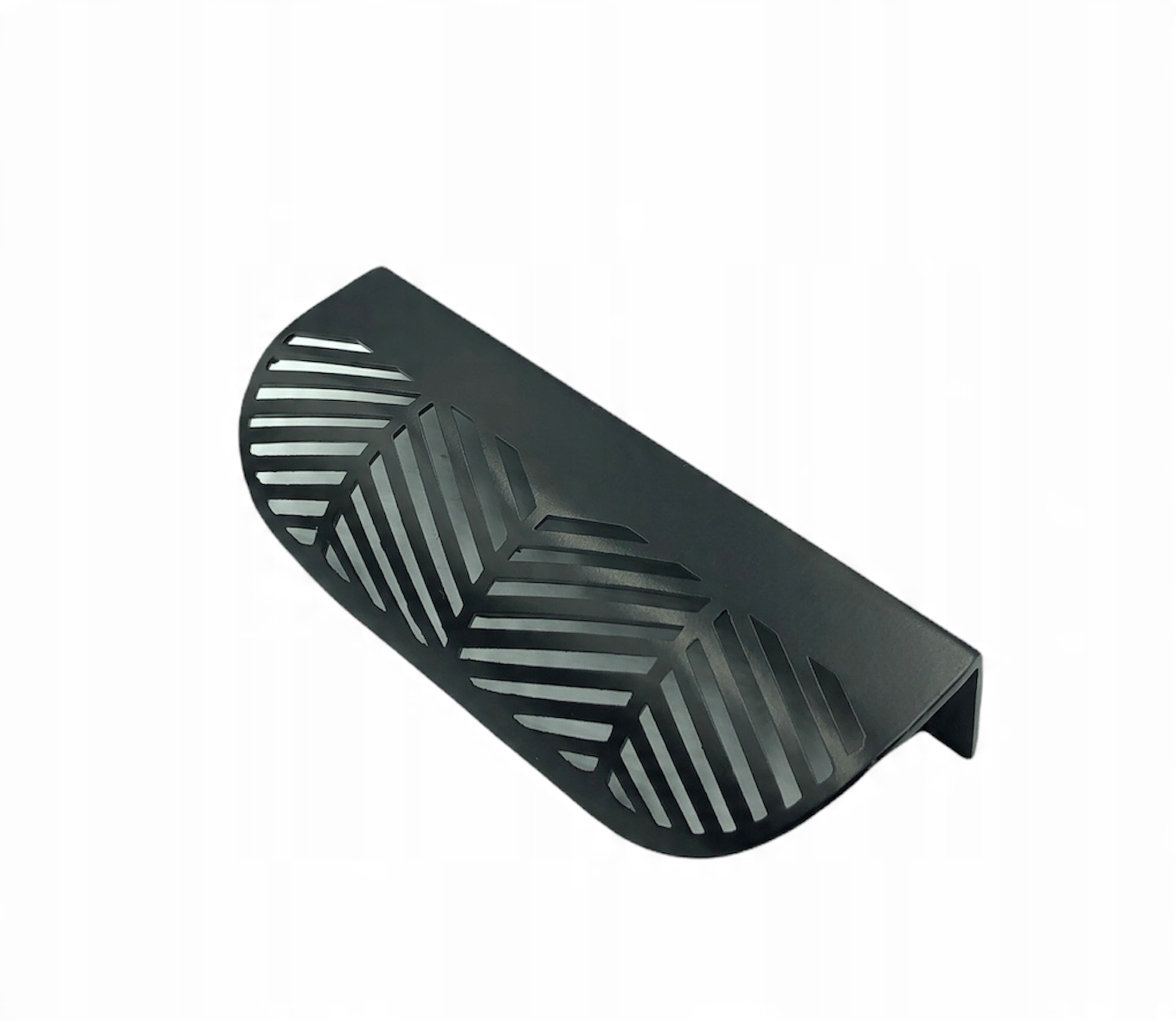 

Uchwyt meblowy krawędziowy Jodełka 96mm czarny mat