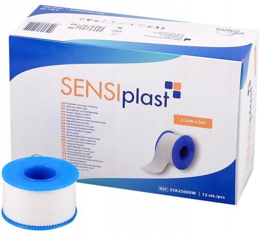 

Tkaninowy Plaster, Przylepiec 2,5cmx5m, 12szt