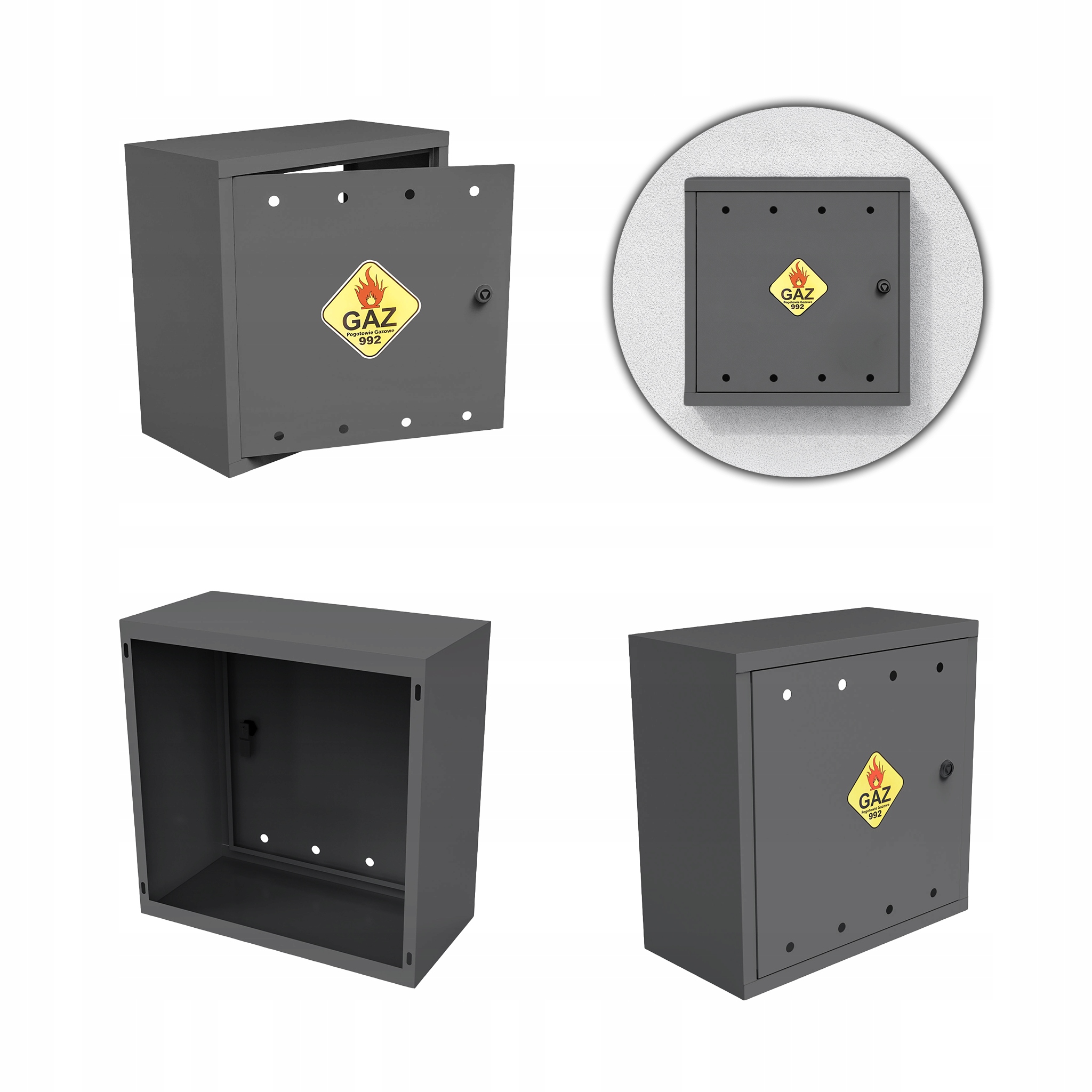 Plynová Skříňka 50x50x25 Antracit Skříňka Na Plynový Ventil Ocelová