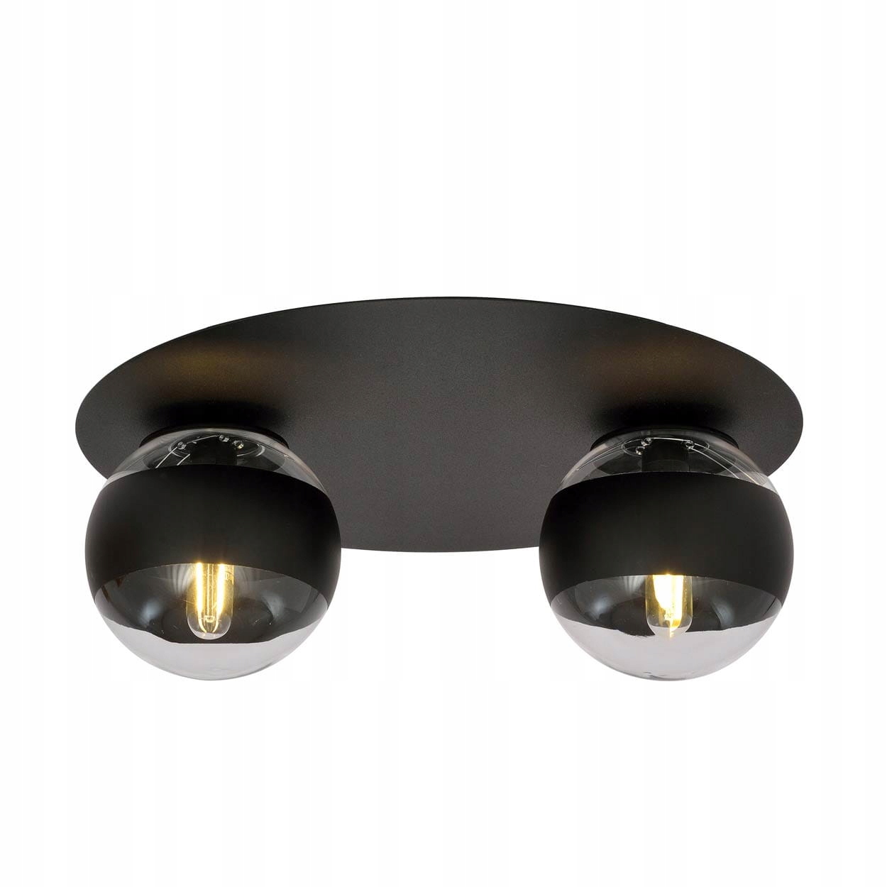 Stropná lampa Emibig 2xE14 40W Solar Black/stripe