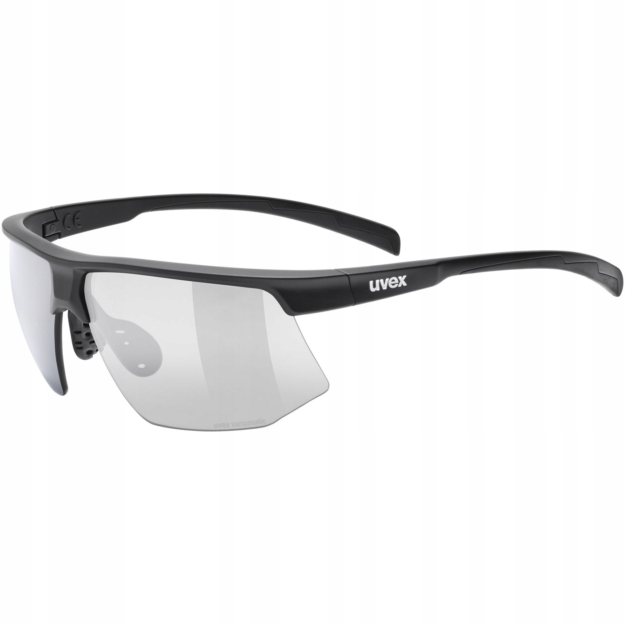 Sportovní cyklistické brýle Uvex Aerios V černé Vario smoke S1-S3 fotochromatické