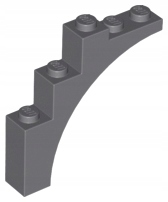 

Lego 2339 14395 Łuk 1x5x4 szary ciemny Nowy (2g)