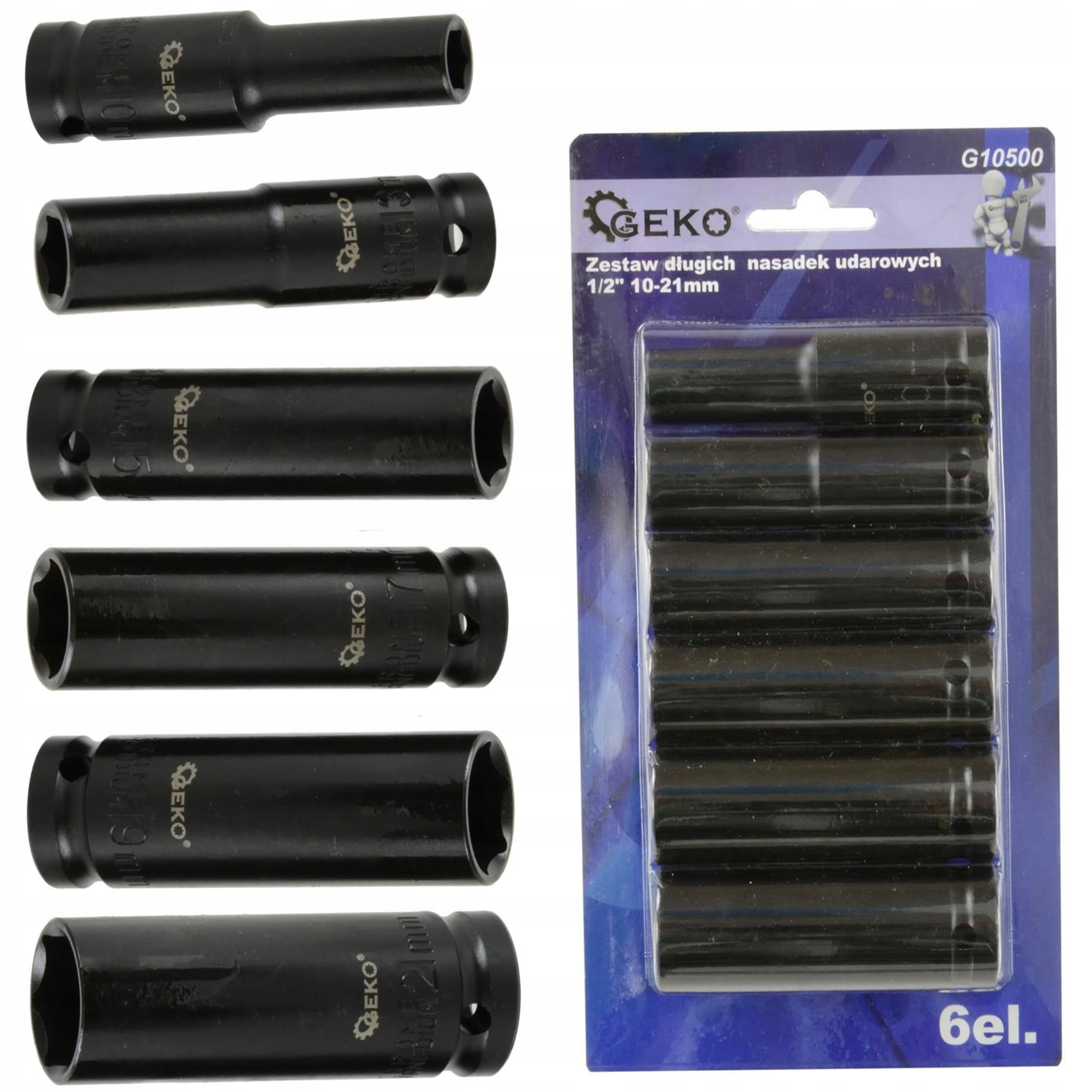 

Nasadki Udarowe Długie Zestaw 1/2" 10-21mm 6 szt.