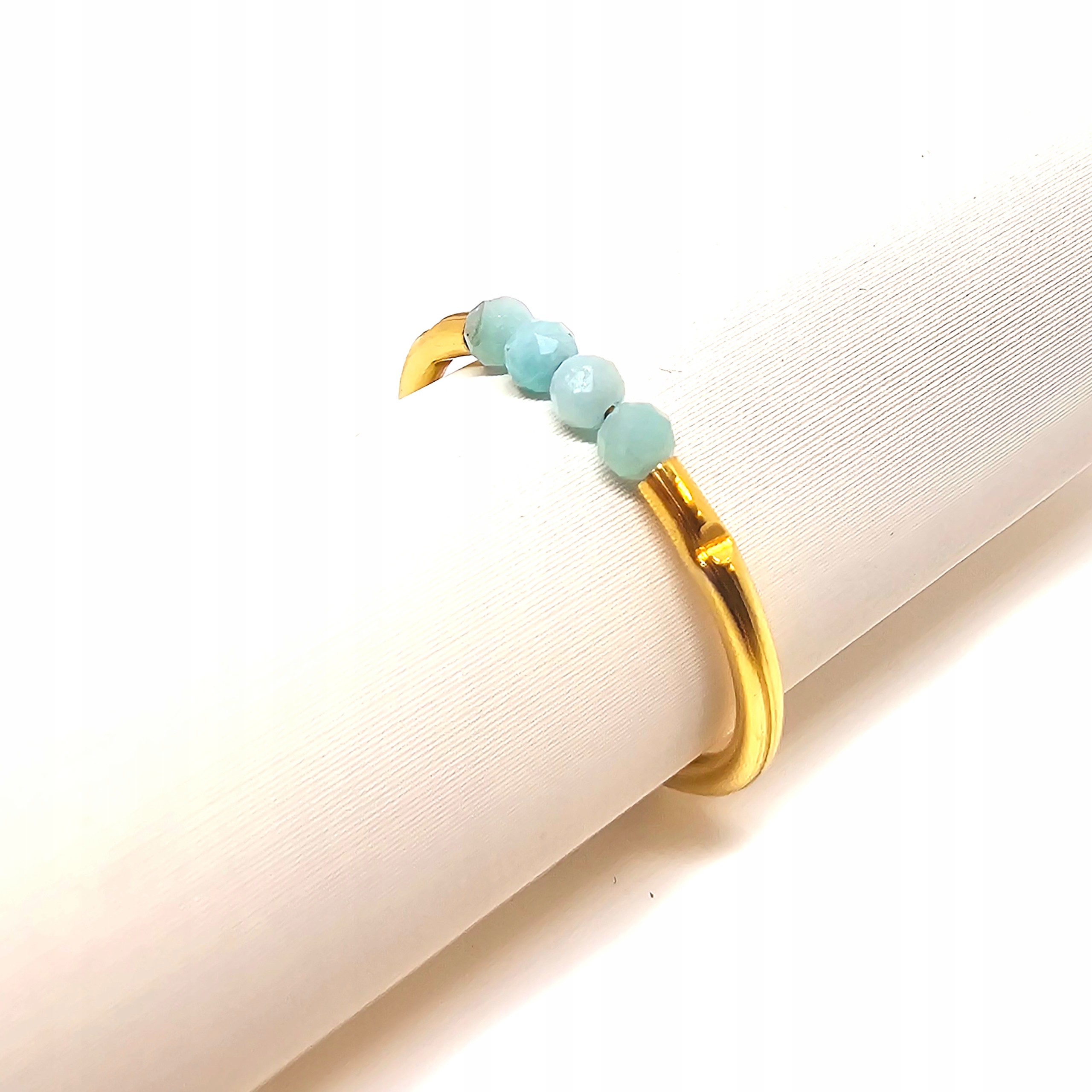 Zlatý prstýnek s amazonitem amazonit zlato 585