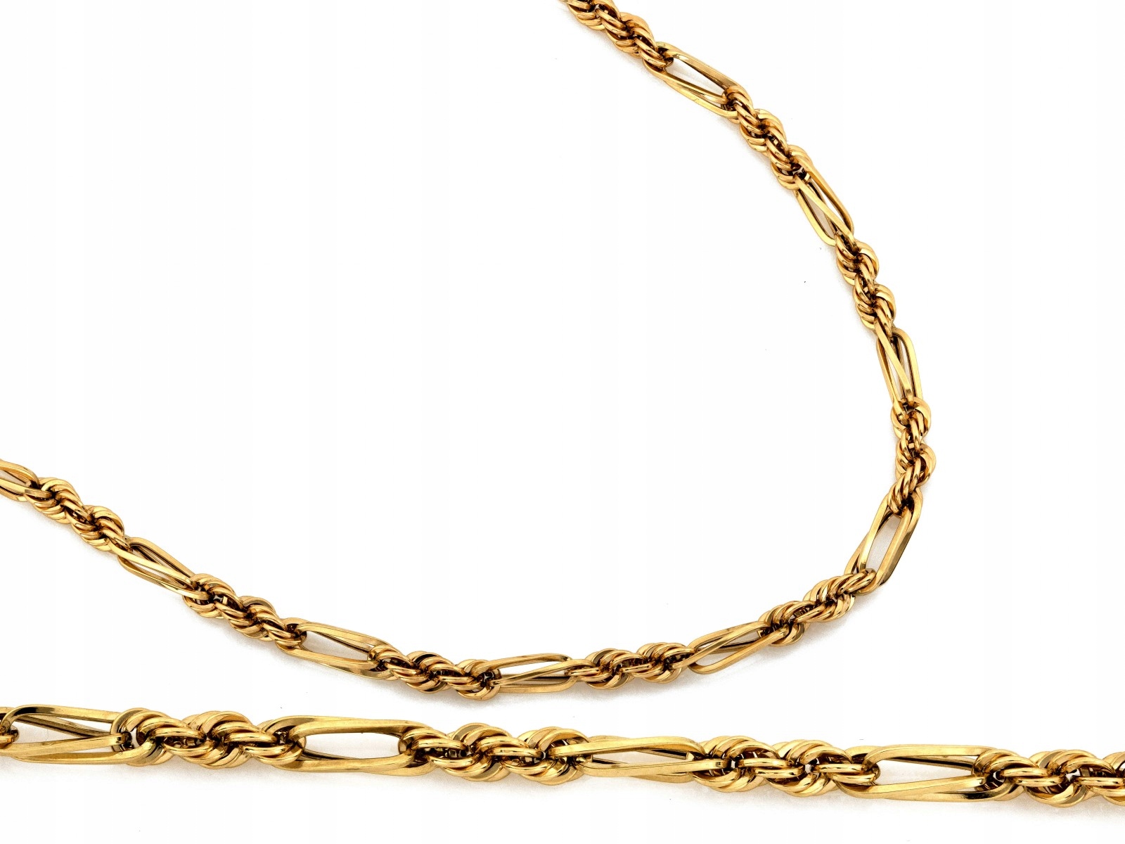 Náhrdelník zlatý 585 z řetězů, silný 7.12 g, 45 cm