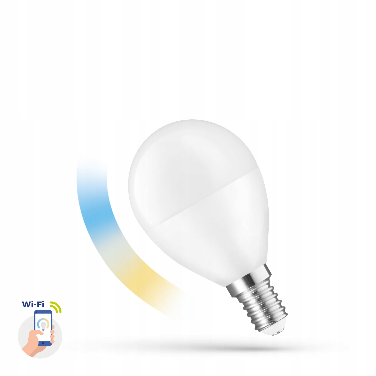 

Żarówka Led kulka E14 5W Cct+dimm WiFi Smart 420lm