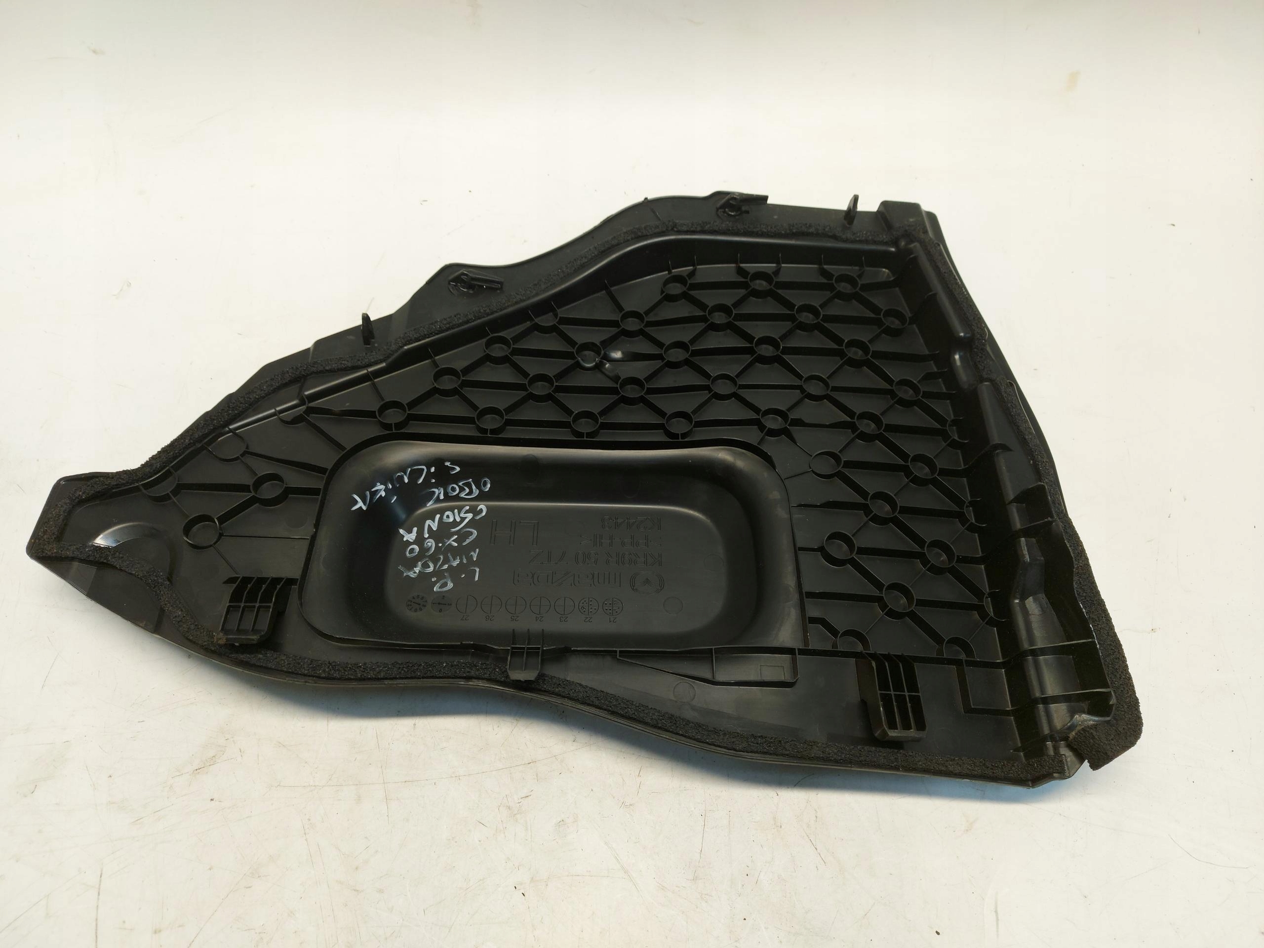 Mazda CX60 PHEV plastic spoiler under the window left front