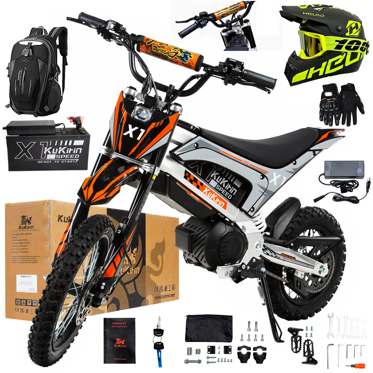 Kukirin X1 2026 Nové terénní elektrické vozidlo 2000W50KM/H 48V20.8Ah 14''