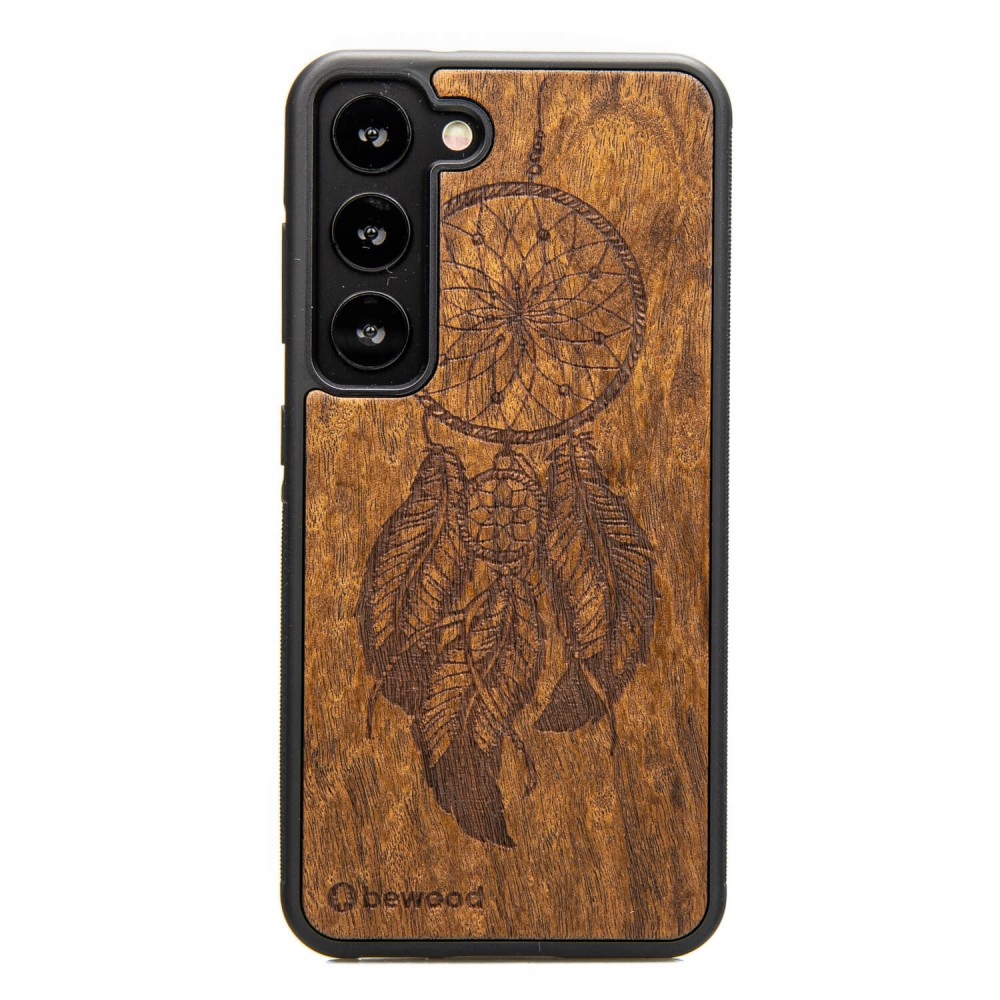 Dřevěné Pouzdro Bewood pro Samsung Galaxy S23 Lapač Snů Imbuia