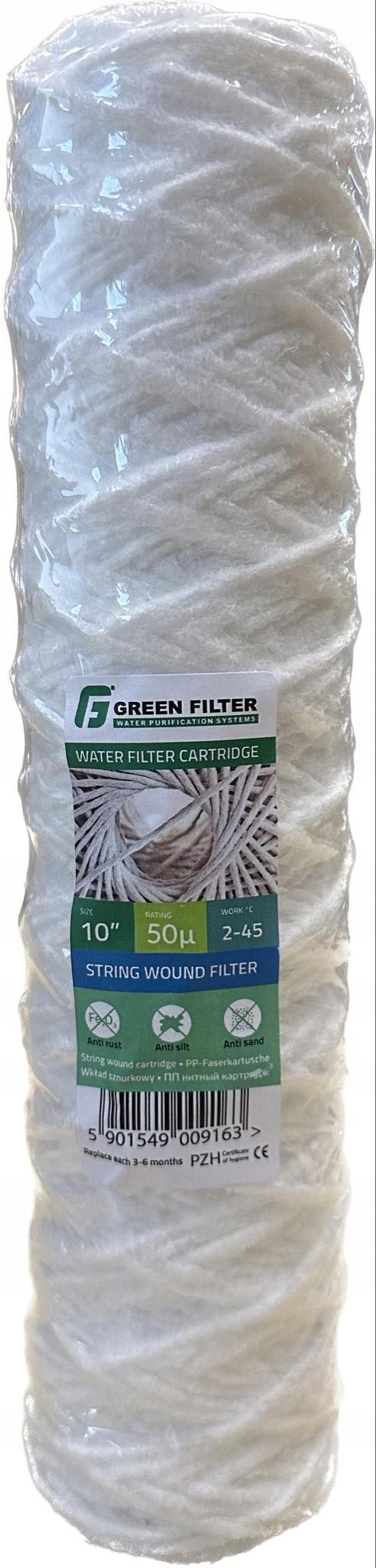 

WS1050 Wkład Sznurkowy Filtr Wody 10" 50 Mikronów