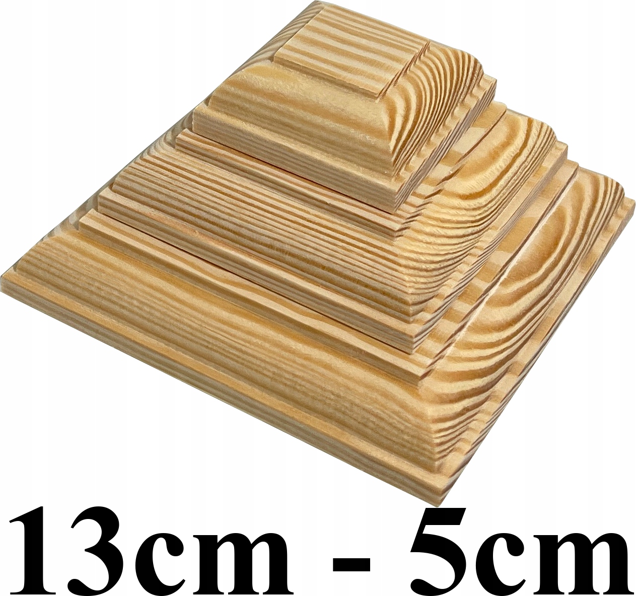 

Daszki na słupek drewniany Typ piramida 13cm 5cm