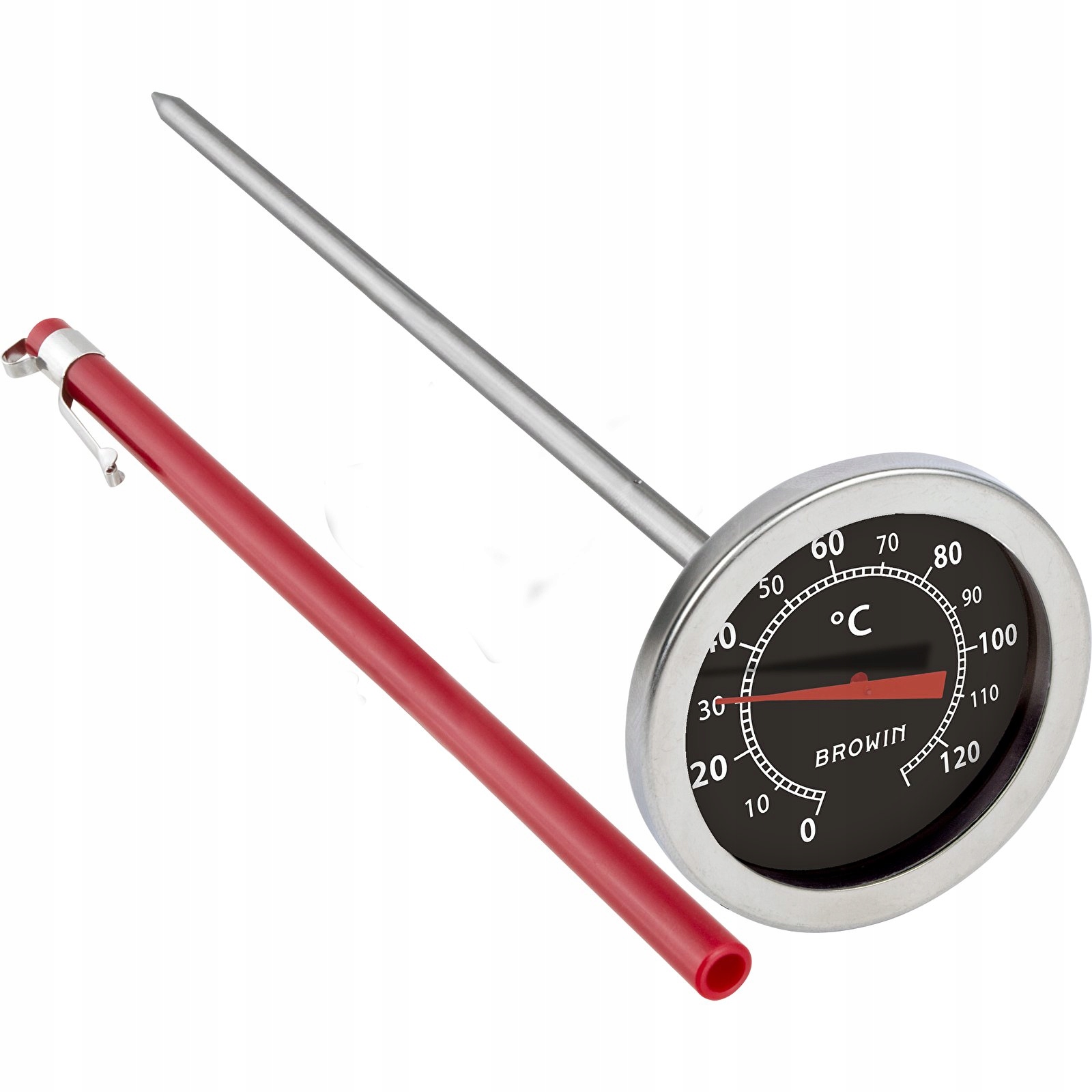 

Termometr do wędzarni gotowania 0-120C szpila 21cm