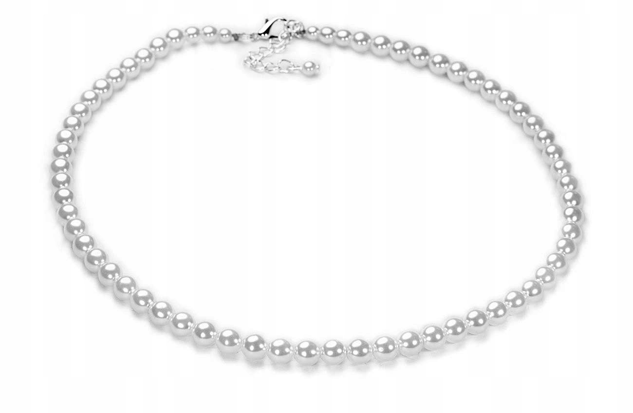 

Oryginalne Czeskie Perły Białe Naszyjnik Choker