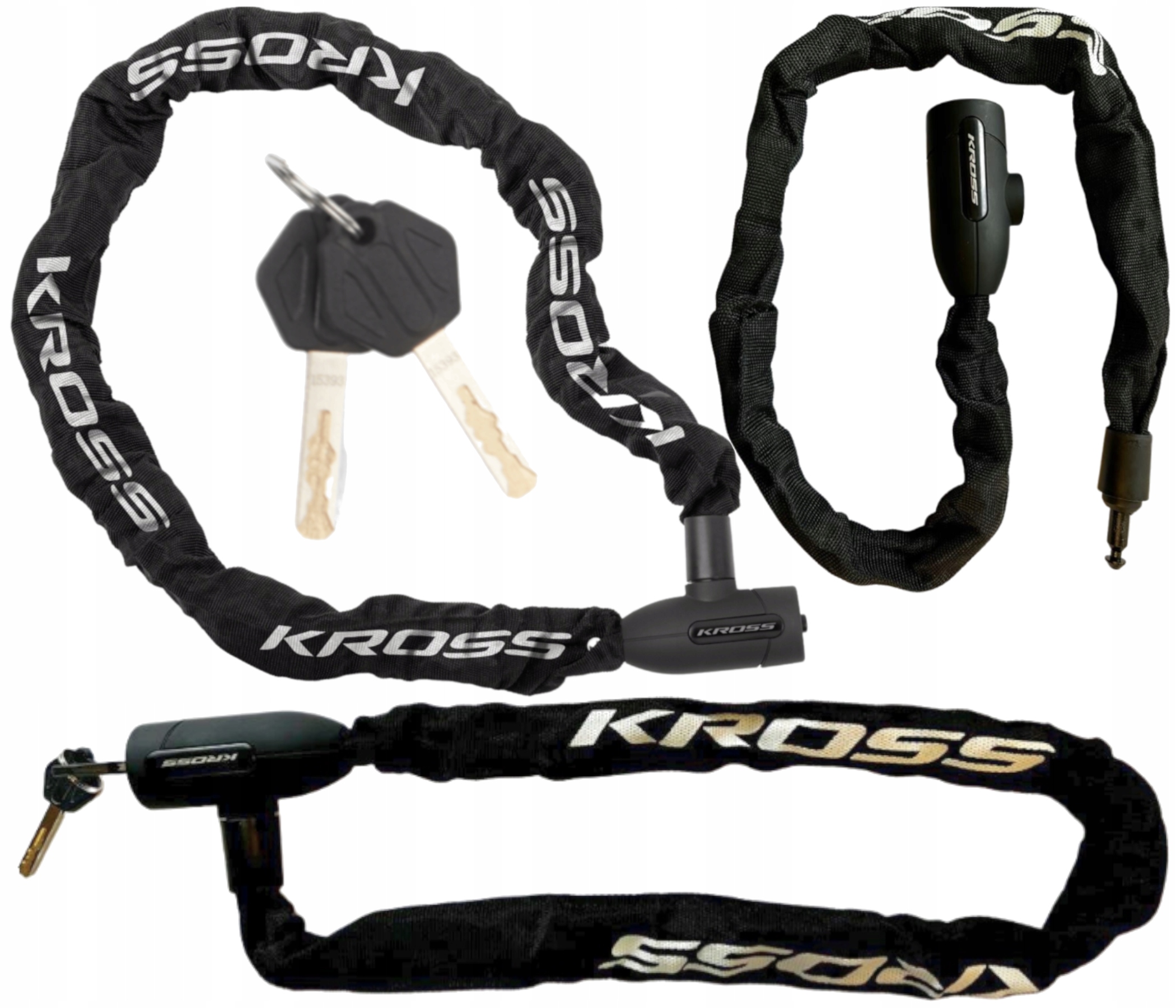 Zapięcie Rowerowe Łańcuch W Oplocie Zestaw Klucze Kross 85cm