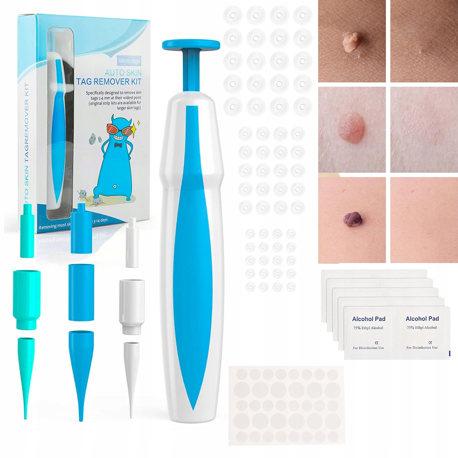 Rychlá sada pro odstraňování kožních výrůstků, bezbolestně, multifunkční