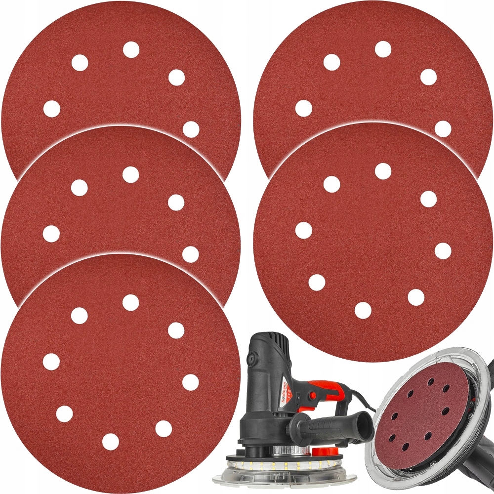 Papier Ścierny Szlifierki Do Gipsu Gładzi Tynków 190MM z otworami P80 5szt