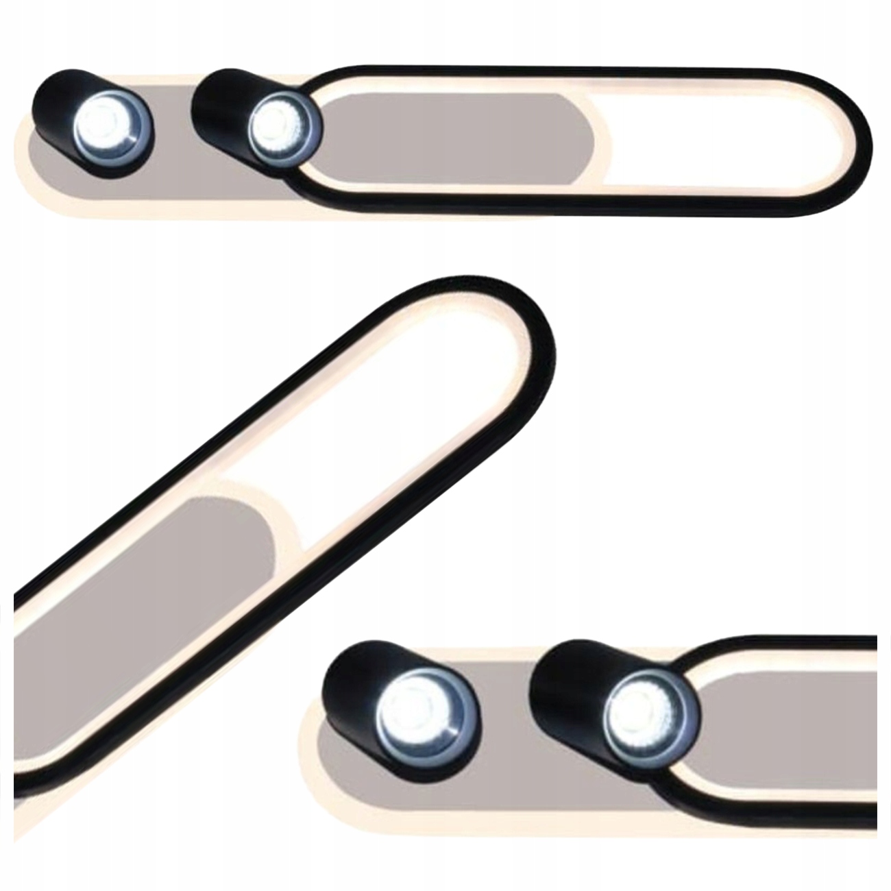 Spot Parma 2 Dlhý Čierny 2XGU10 Led Cct