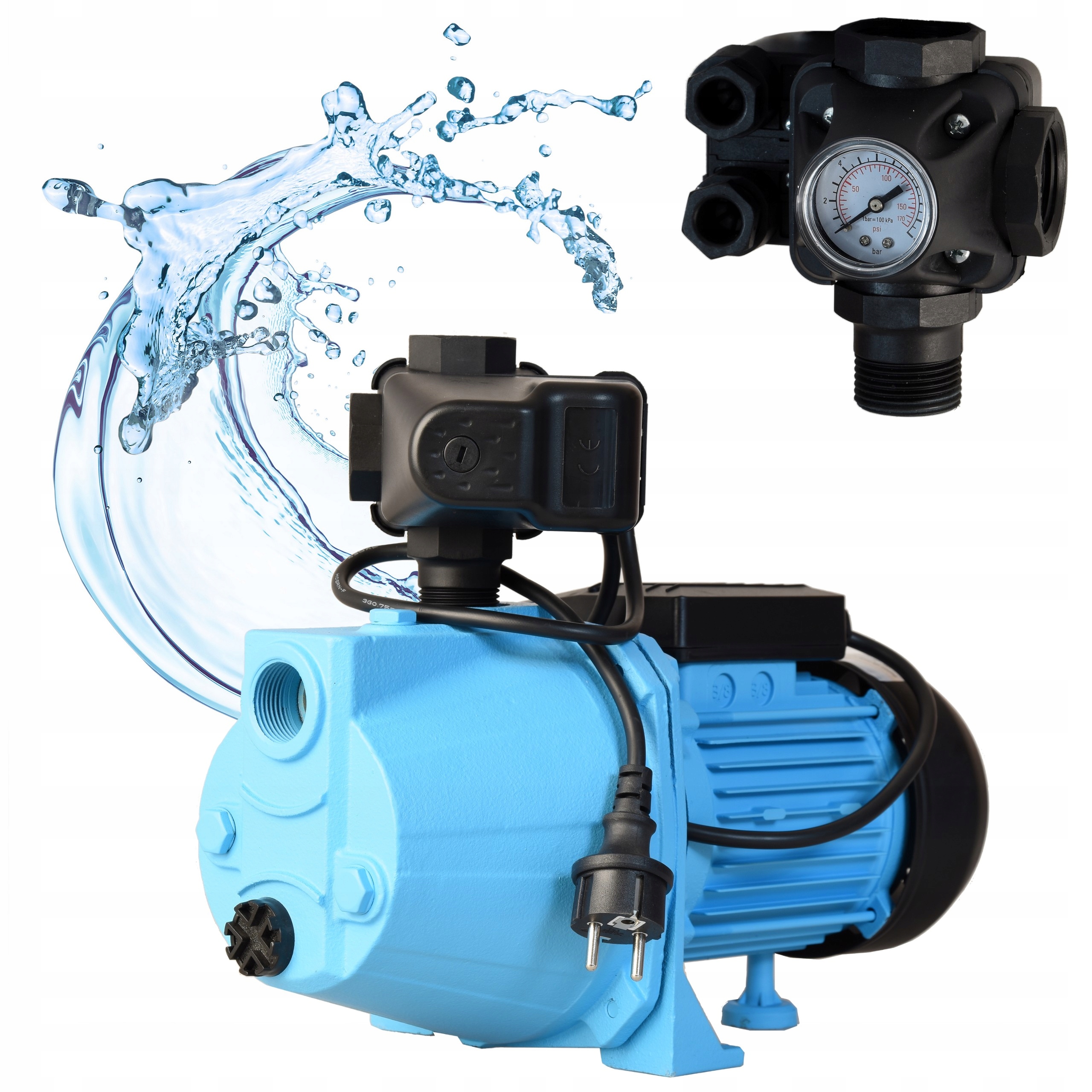 Pompa S Příslušenstvím Pro Vodu Set 370W Studni Hydroforu zahrady 2520l/h Výkonná