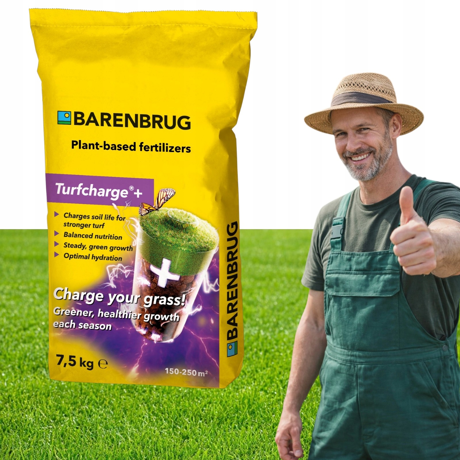 Nawóz do trawy organiczno-mineralny Turcharge+ 7,5kg naturalny Trawnik