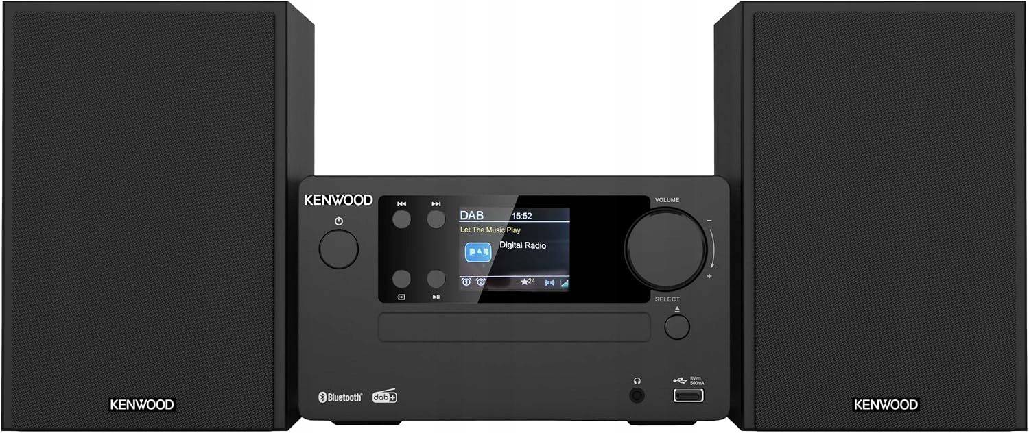 Wieża Kenwood M-725DAB-B Dab+ MP3 CD Audio Bluetooth 2x25W Black Czarna