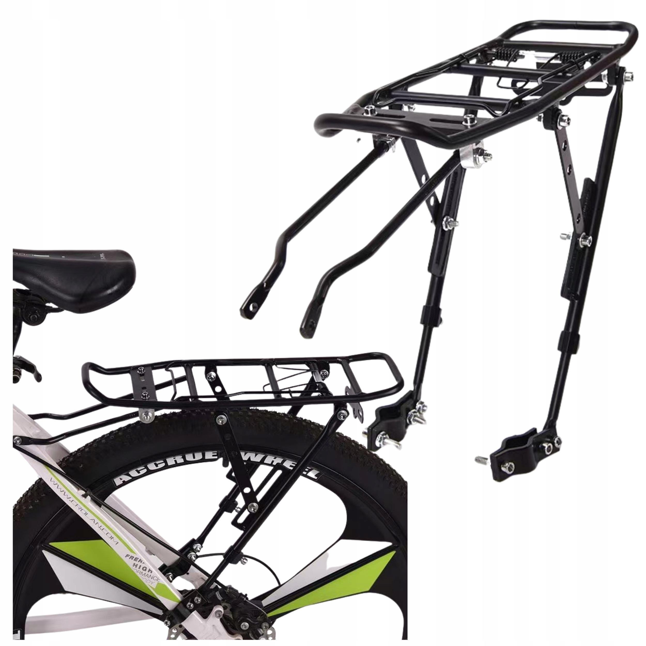 Nosič na kolo do 50 kg, hliníkový, zadní, nastavitelný, odolný