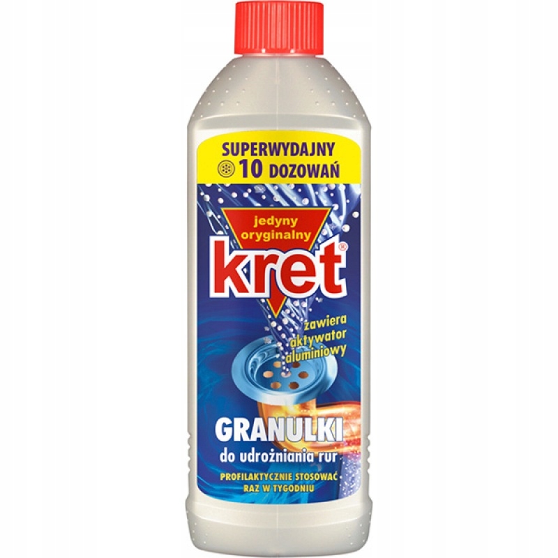 

Granulki do udrażniania rur Kret 400g