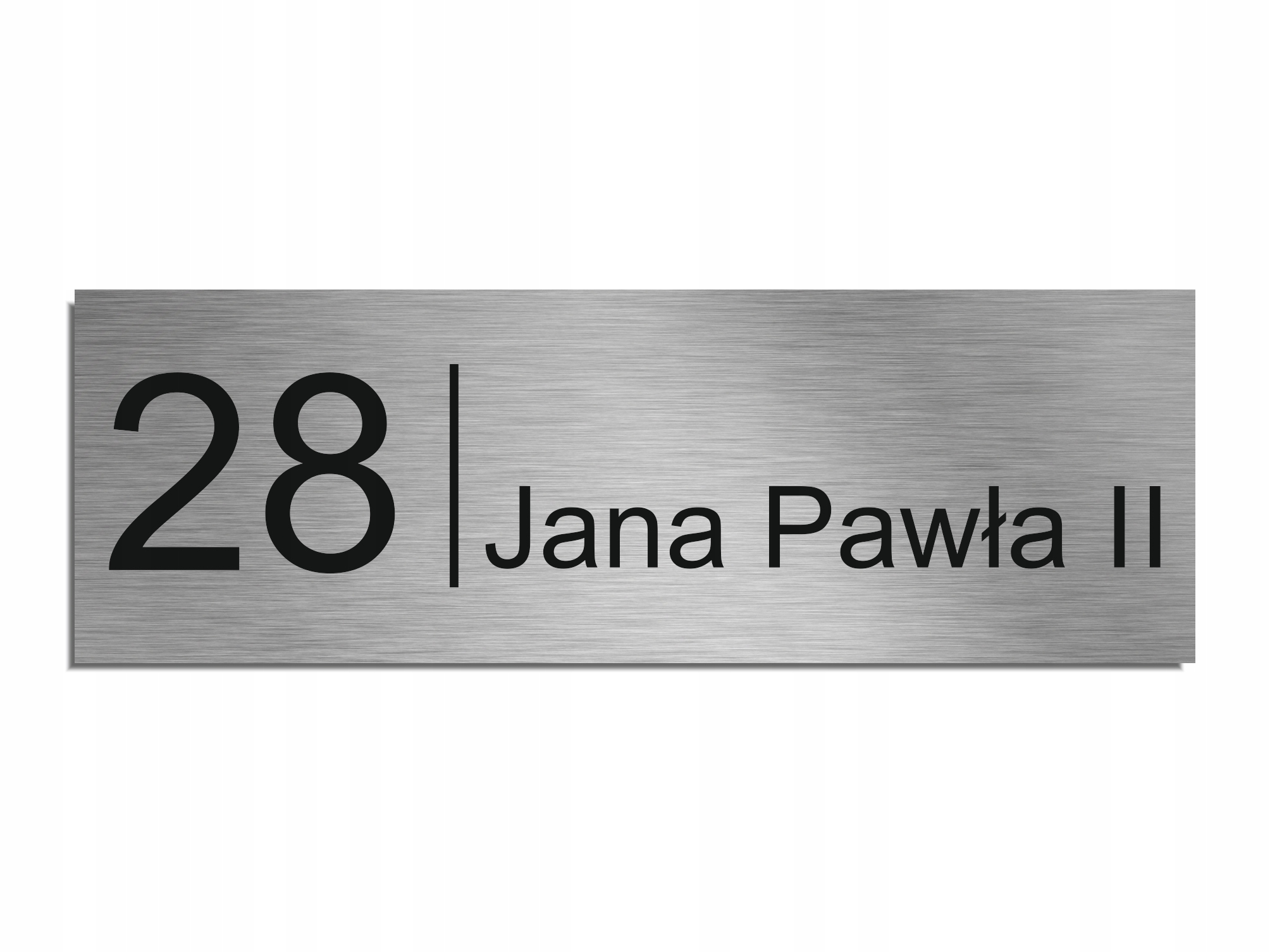 Tabliczka adresowa numer na dom srebrna 8x24cm