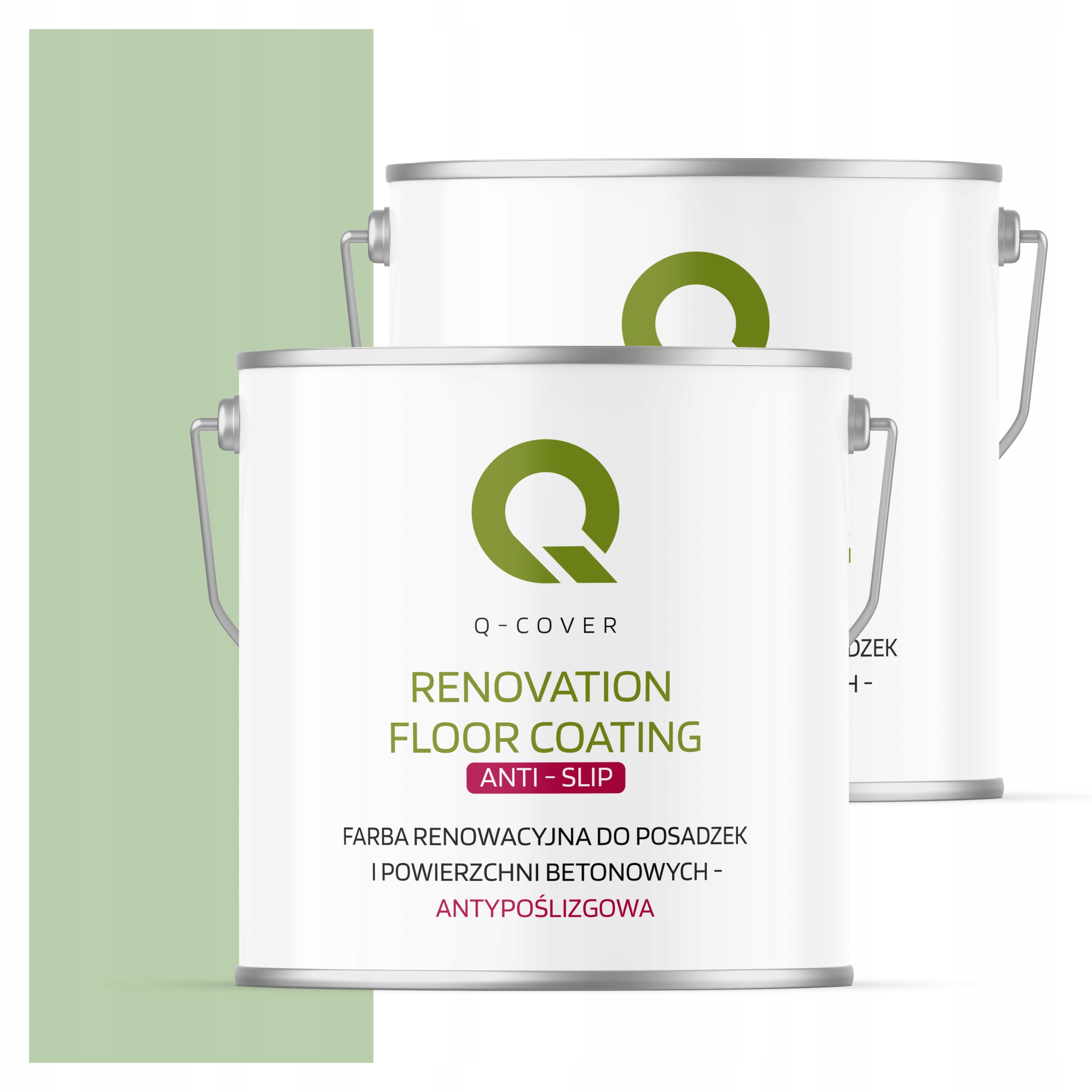 Protišmyková renovačná farba na betón 5L Zelený pastel RAL6019 Matná