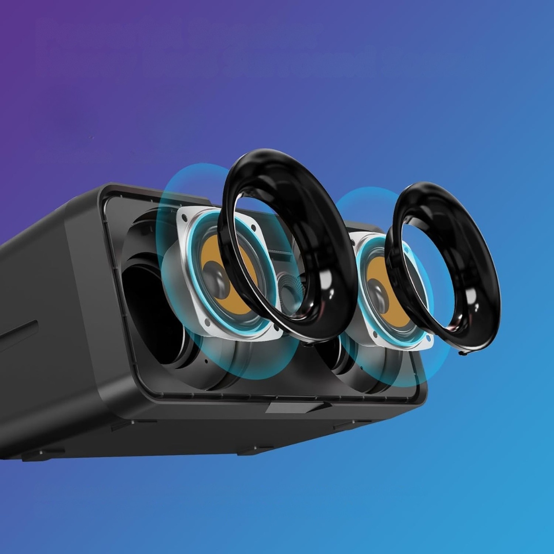 PRZENOŚNE KARAOKE MASZYNA Z GŁOŚNIKIEM BLUETOOTH I 2 MIKROFONAMI — miniatura 11