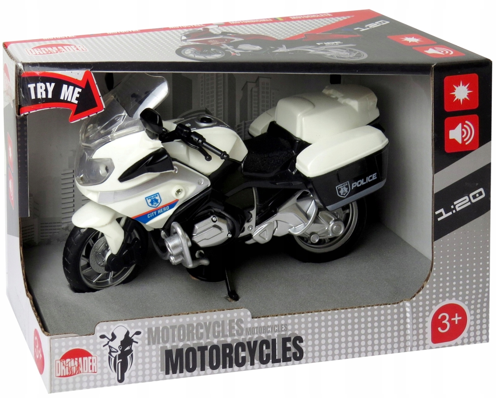 Model Pojazdu Motor policyjny Dromader Wiek dziecka 3 lata +