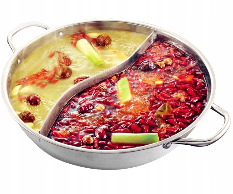 

Chiński Gorący Garnek Dzielony Hot-Pot 28cm Charms