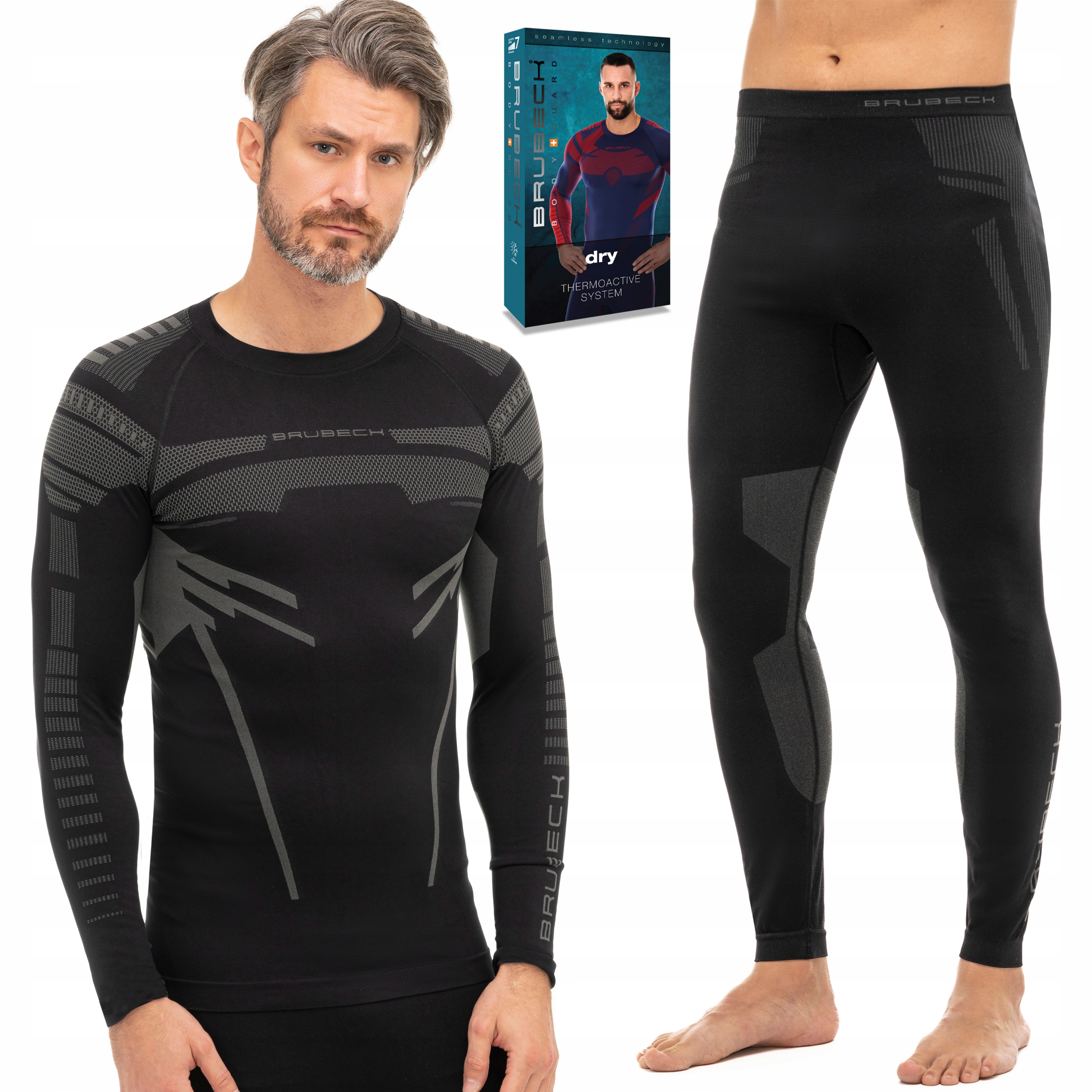 Termoaktivní spodní prádlo pánský termo komplet Brubeck Dry XXL