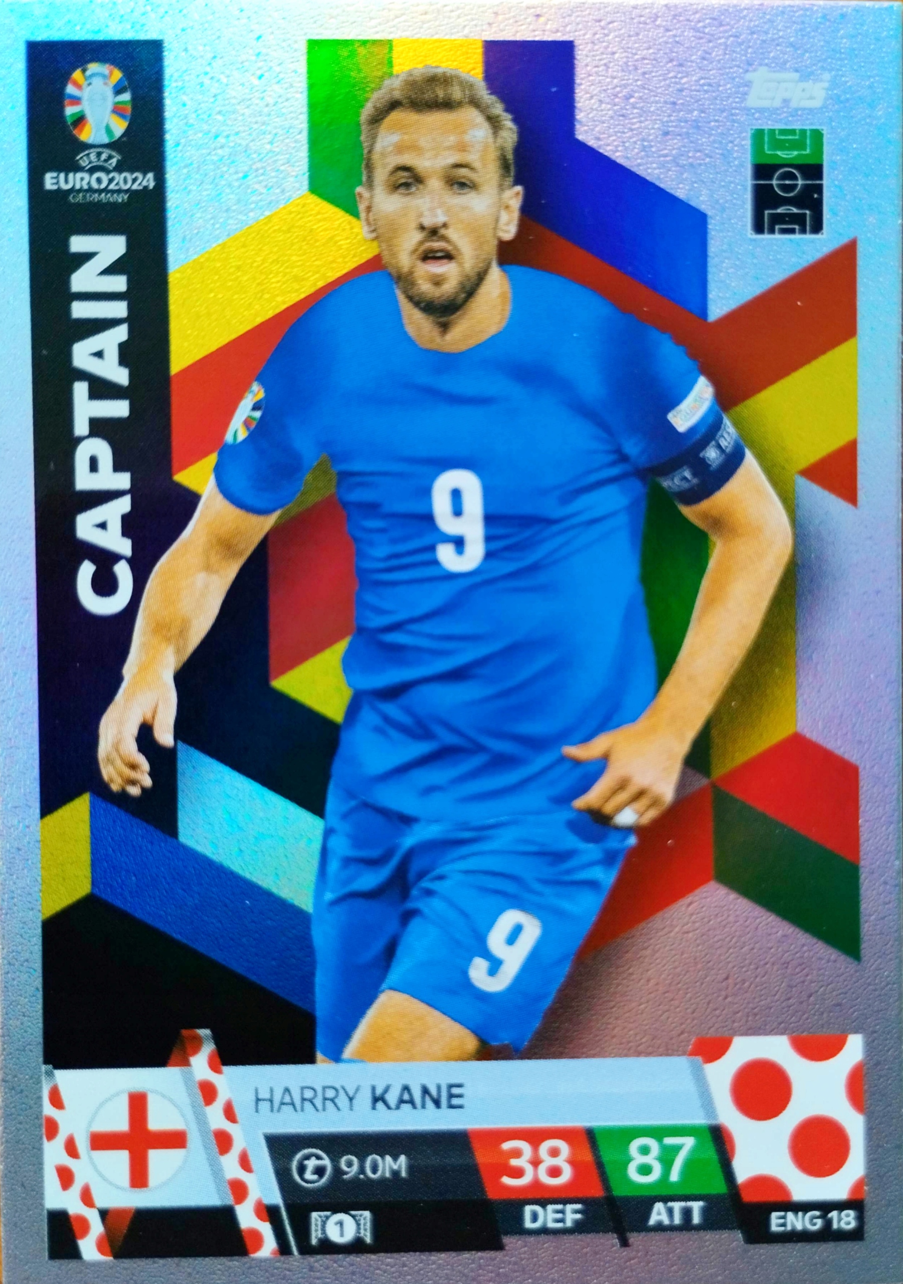 Euro 2024 Topps Match Attax Captain Eng 18 Harry Kane