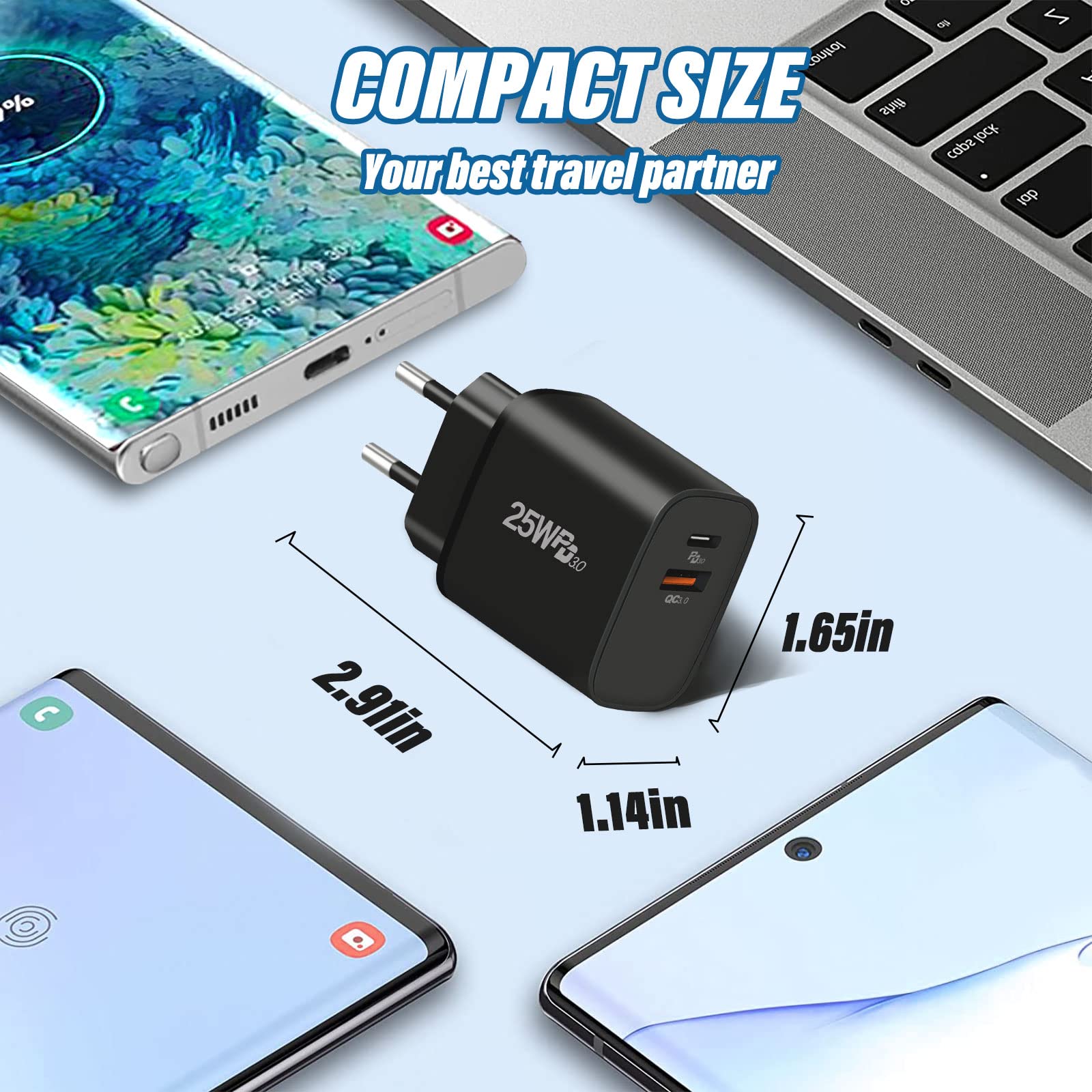 GTSCCN Ładowarka USB C 25W Szybkie Ładowanie Samsung S23 S22 S21 A53 Tab S8 — miniatura 6