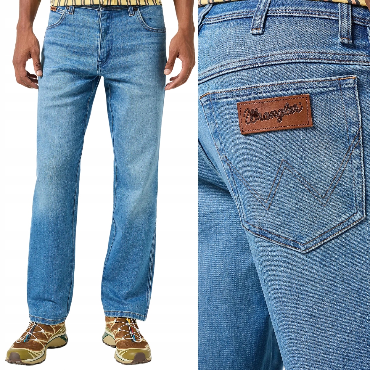 Wrangler Texas Wagon Wheel Free To Stretch pohodlné kalhoty W33 L34