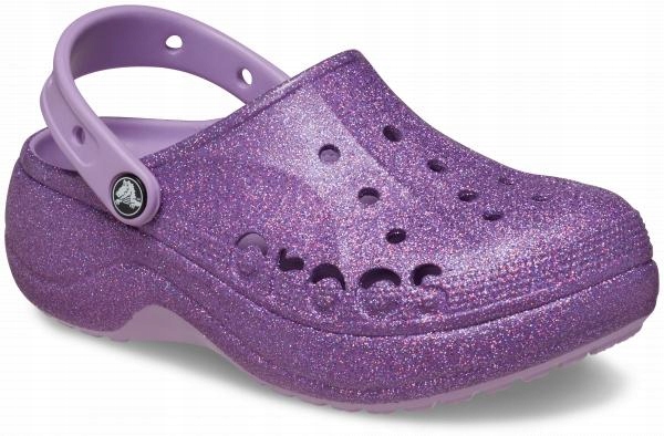 Dámske topánky Dreváky Šľapky Crocs Baya Platform Glitter 208459 Clog 37-38